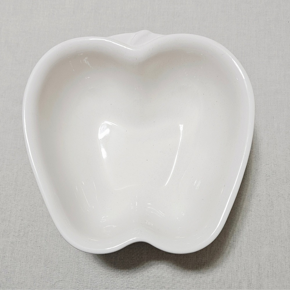 Vtg. Pfaltzgraff Delicious Large Baked Apple Dish USA Made Bowl Stone White 8"‎